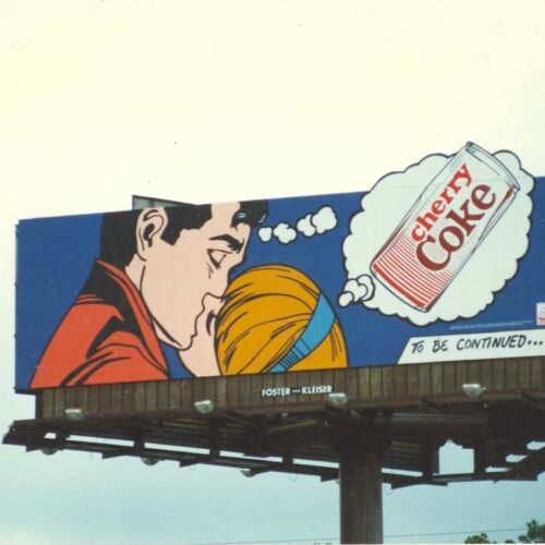 A crumpled coke can,